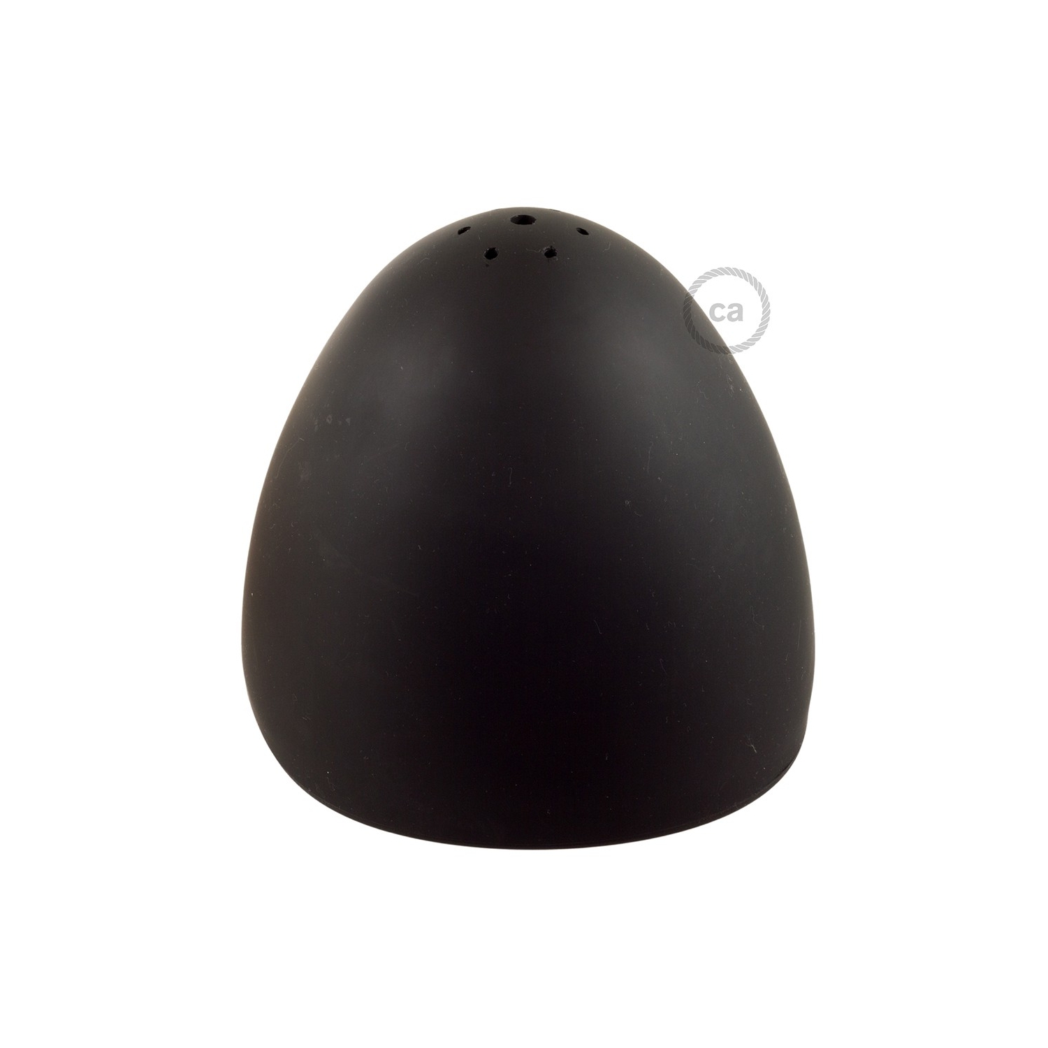 Silicone Lampshade color black supplied with diffuser and strain relief. Diameter cm 25.