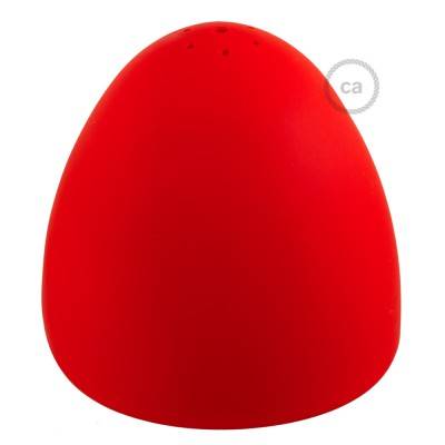 Silicone Lampshade color red supplied with diffuser and strain relief. Diameter cm 25.