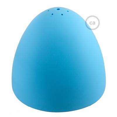 Silicone Lampshade color light blue supplied with diffuser and strain relief. Diameter cm 25.