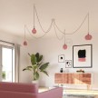 LED Light Bulb Bona Berry red, Pastel collection, straight filament 4W E27 Dimmable 2200K