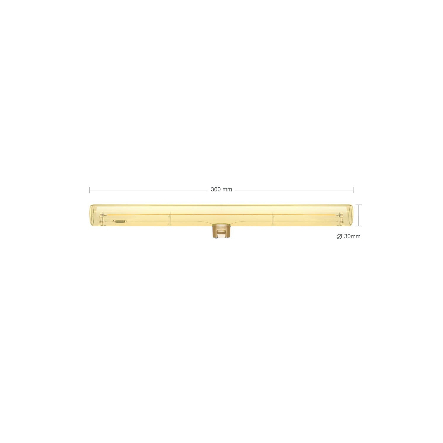 S14d LED linear GOLD 300 mm 8W 2000K