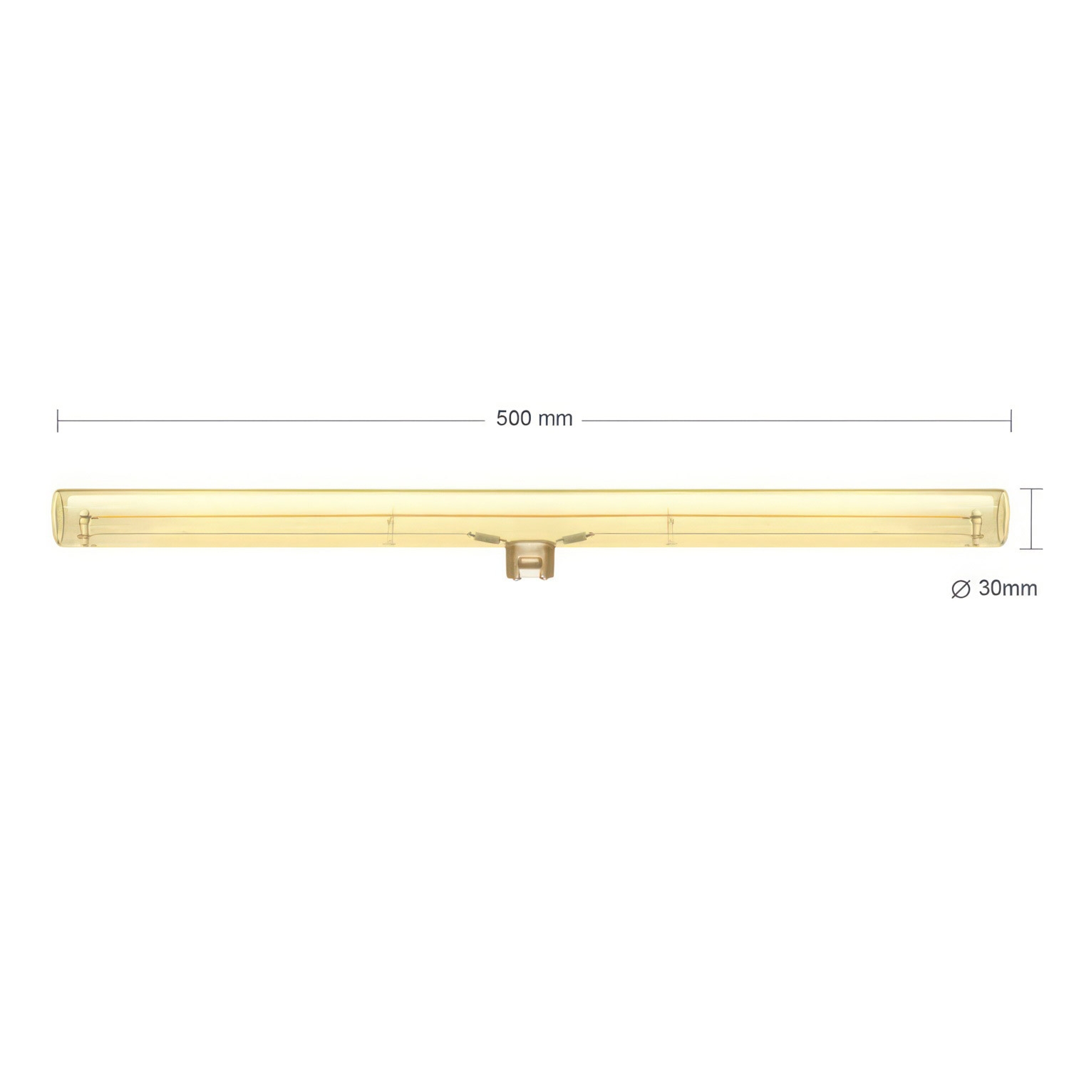 S14d LED linear GOLD 500 mm 12W 2000K