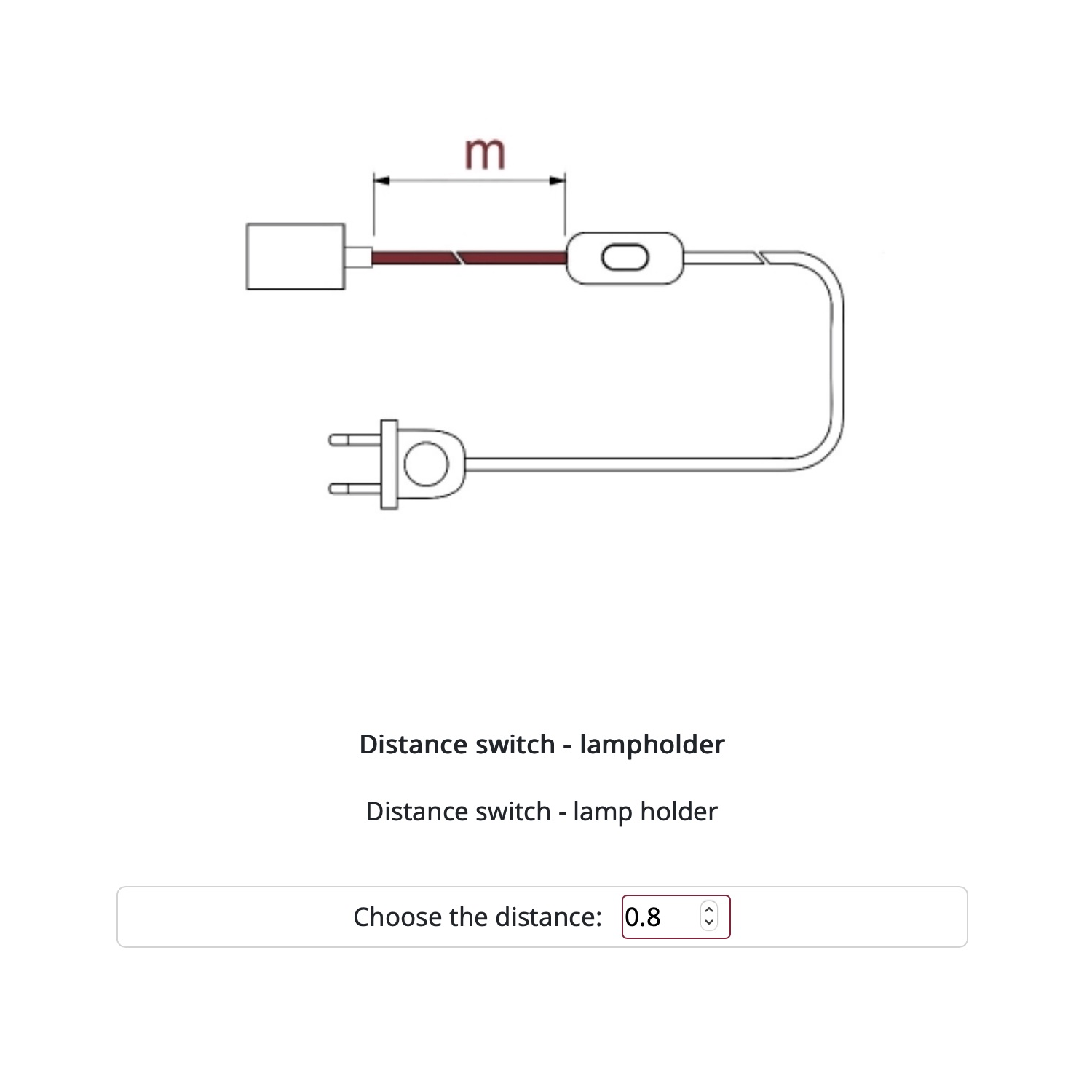 Table Lamp Wiring- 2core 1.8m Black