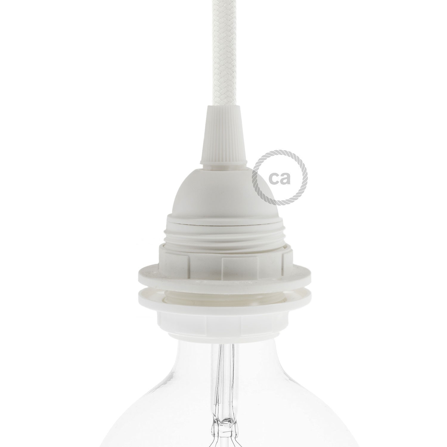 Pendant for your shade: Cylindrical White