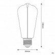 LED Smoky Magnetic Light Bulb Deco Line Edison ST64 2,2W 60Lm E27 1800K - F03