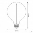 LED Smoky Magnetic Light Bulb Deco Line Globo G125 2,8W 90Lm E27 1800K - F05