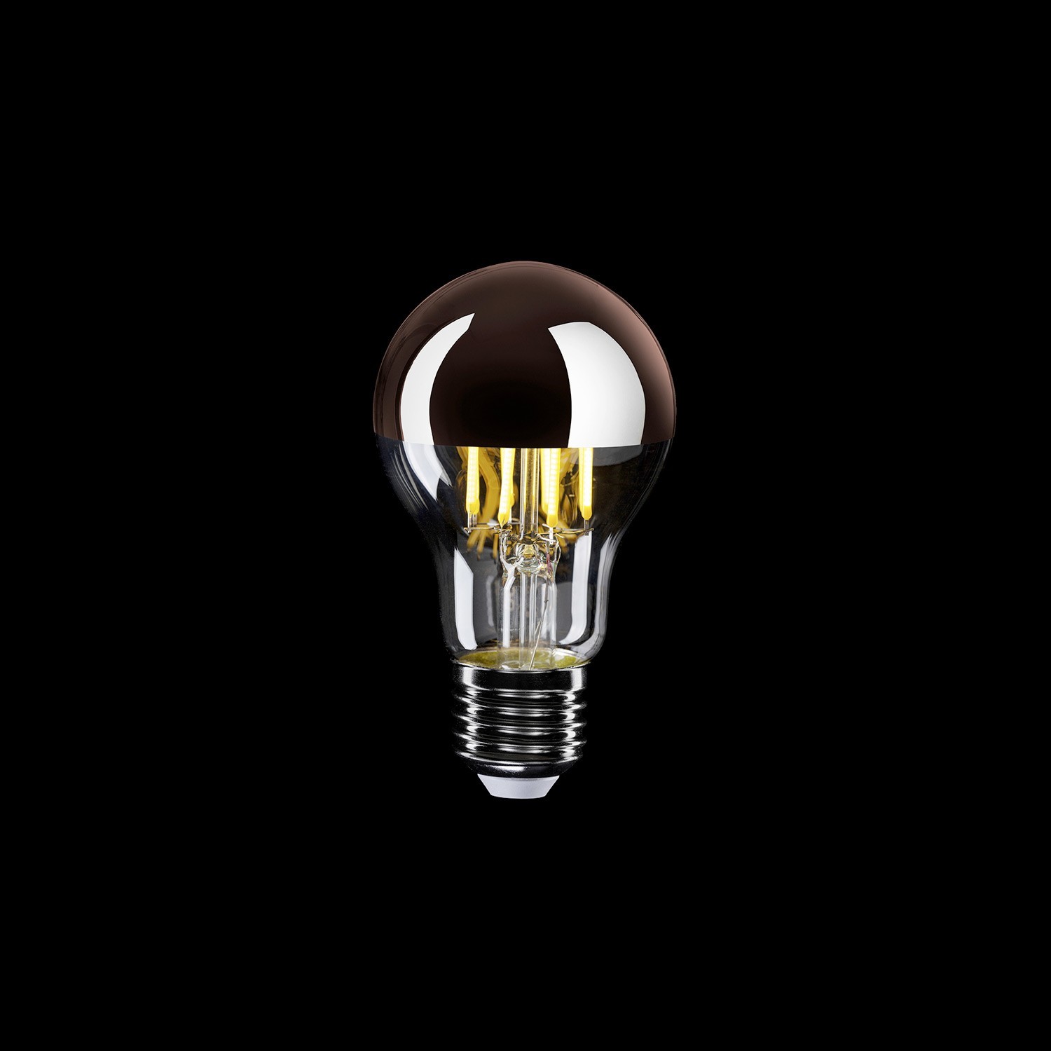 LED Copper Half Sphere Drop Light Bulb A60 7W 650Lm E27 2700K Dimmable - A22