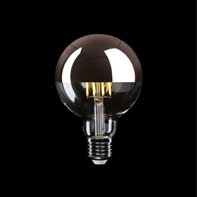 LED Copper Half Sphere Globe Light Bulb G95 7W 650Lm E27 2700K Dimmable - A24