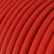 Ultra Soft silicone electric cable with Glossy Fire Red fabric lining - RM09 round 2x0,75 mm