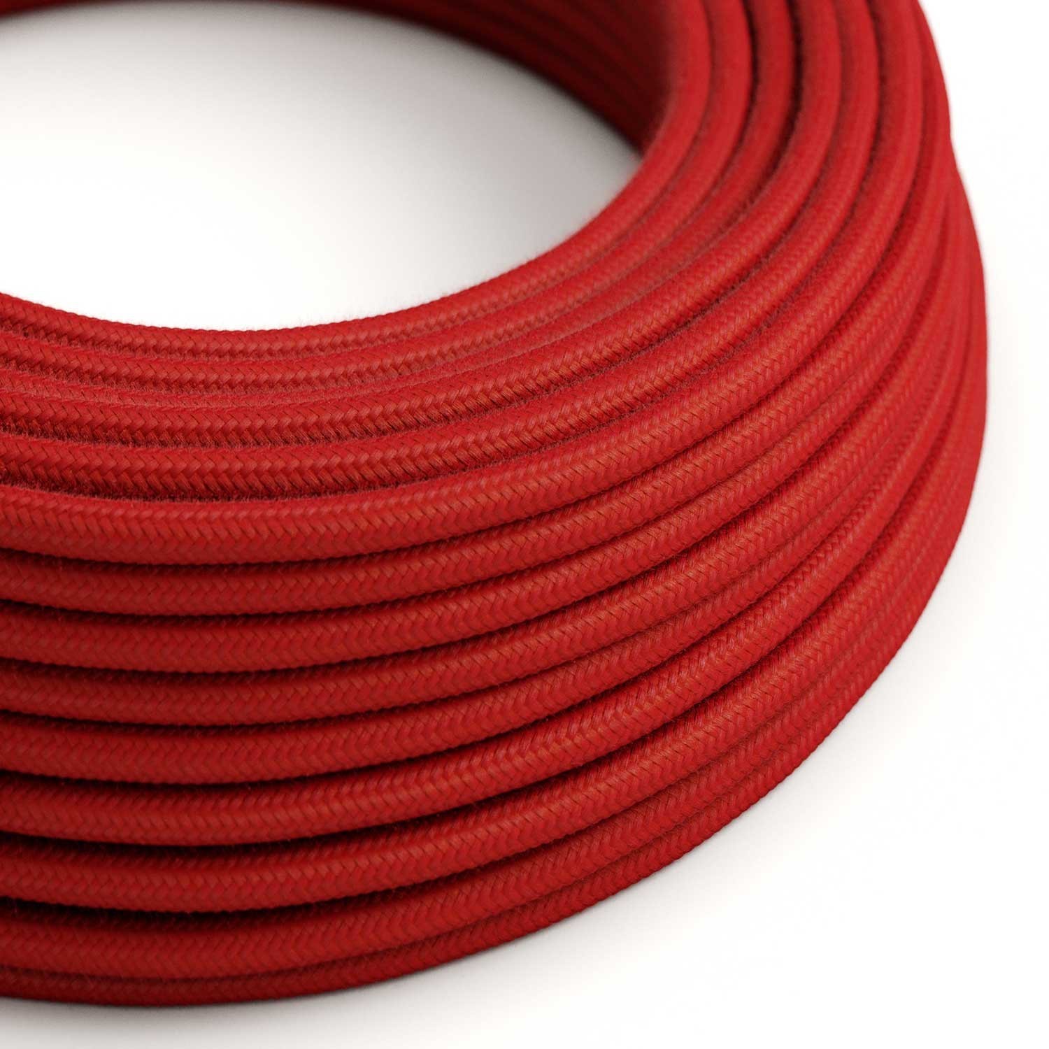 Ultra Soft silicone electric cable with Fire Red cotton lining - RC35 round 2x0,75 mm