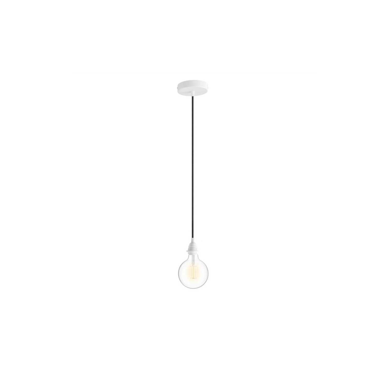 Pendant for your shade: Cylindrical White