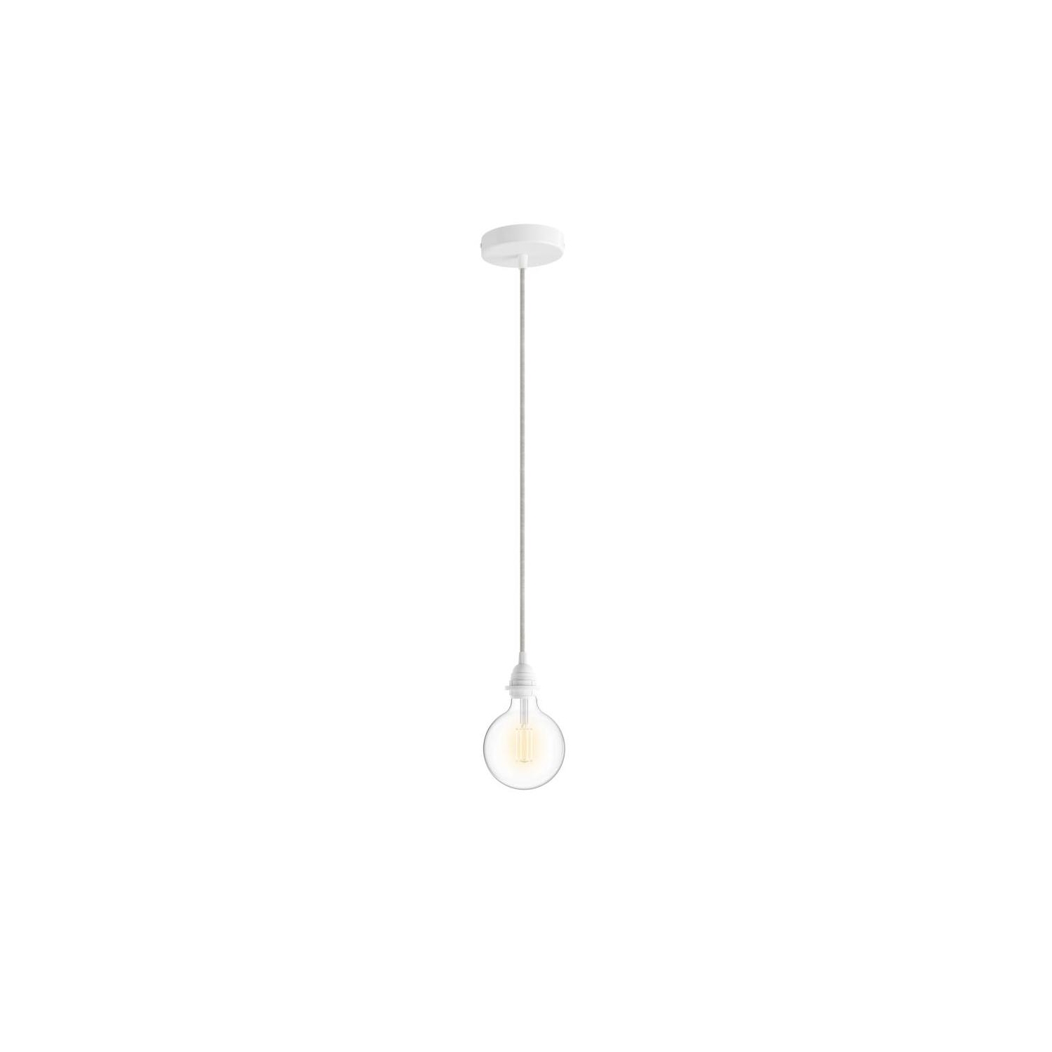 Pendant Light for Shade: Cylindrical White