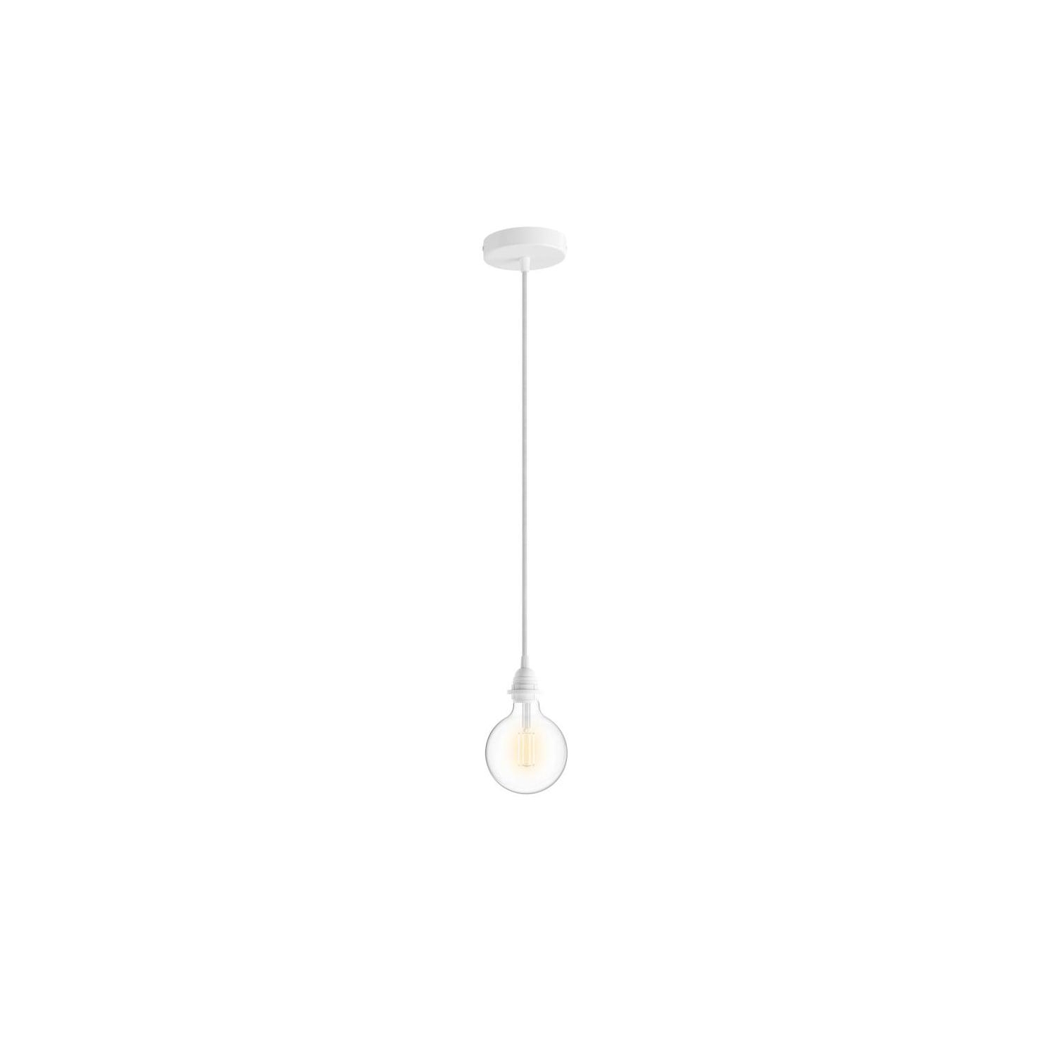 Pendant for your shade: Cylindrical White