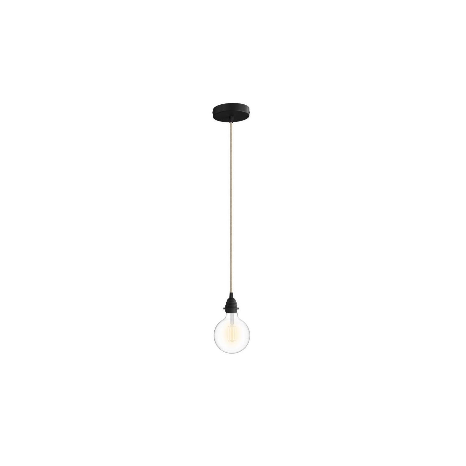 Pendant Light for Shade: Cylindrical Black