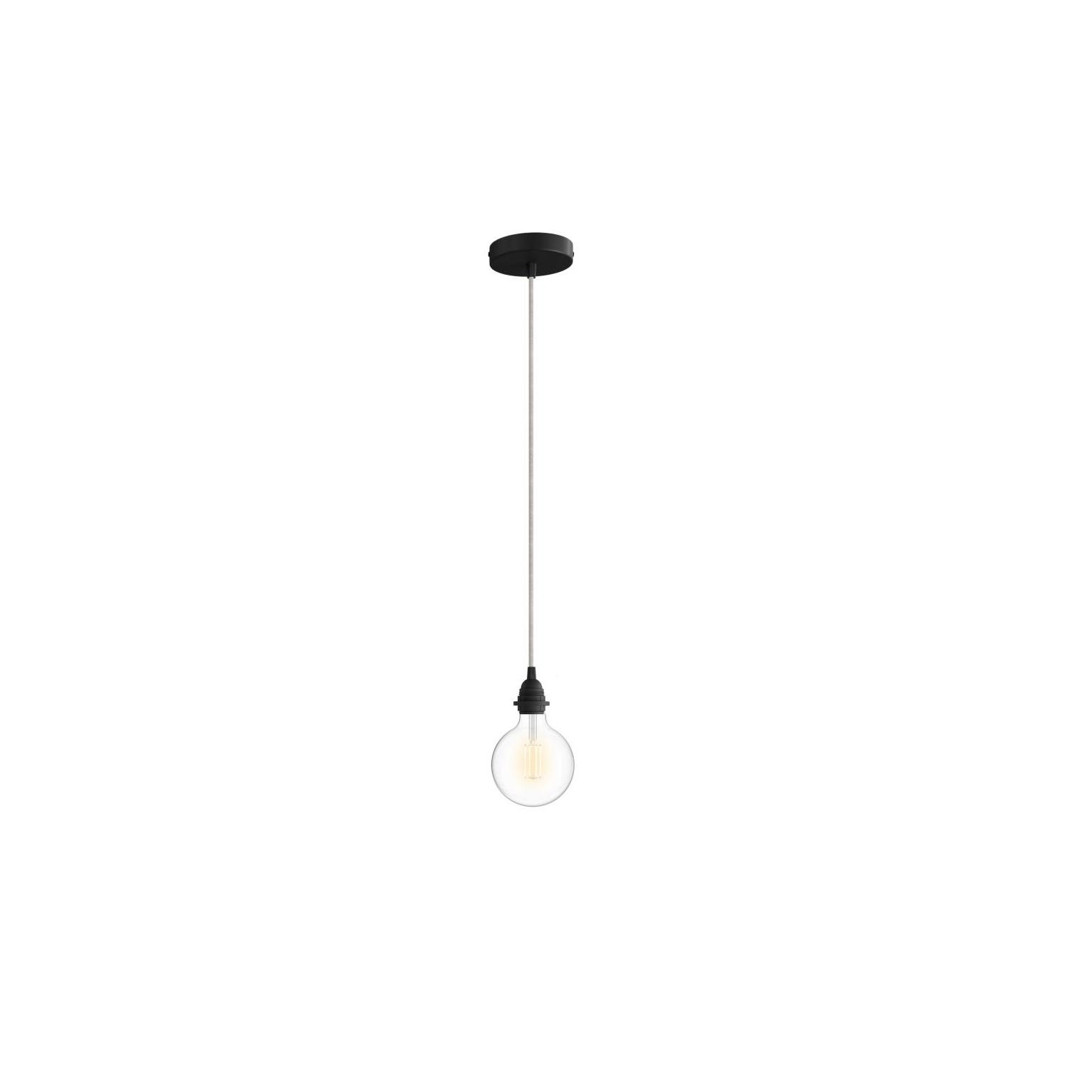 Pendant for your shade: Cylindrical Black