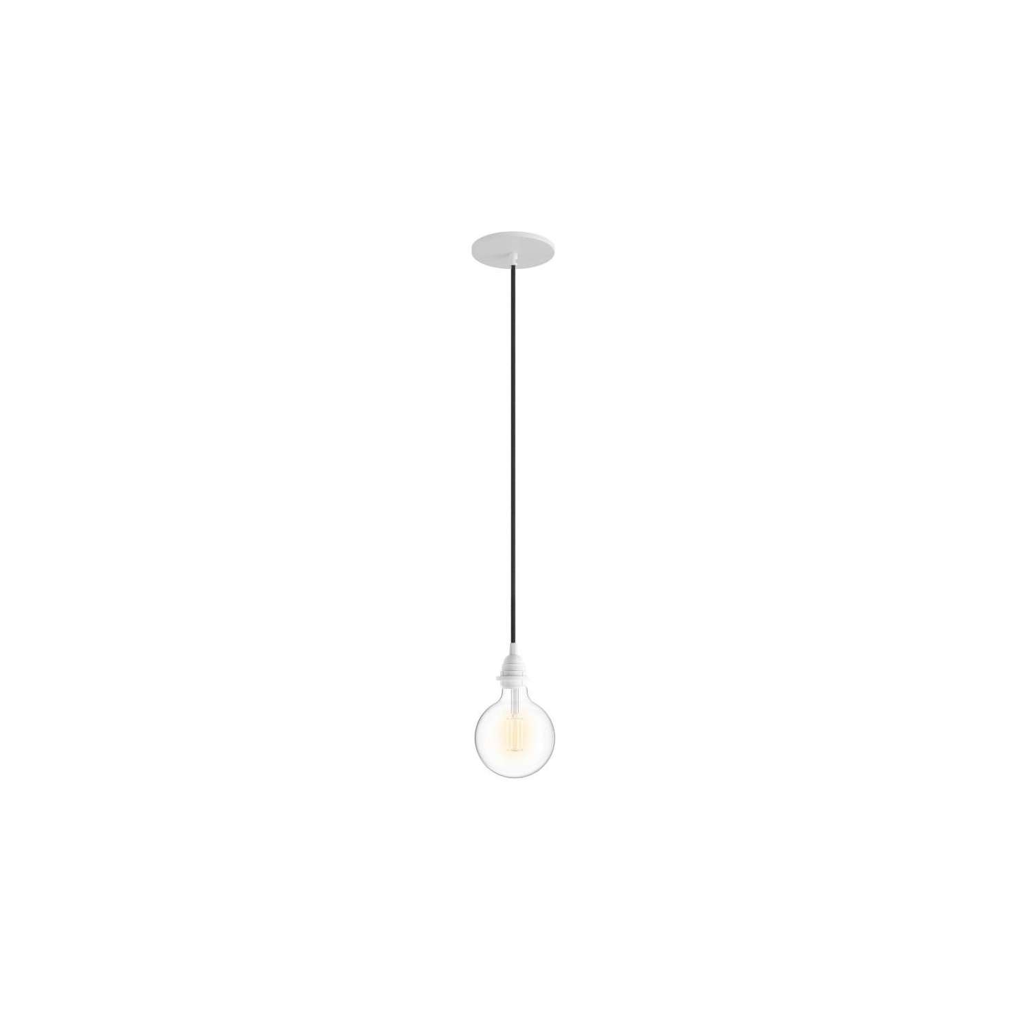 Pendant Light for Shade: Flush White