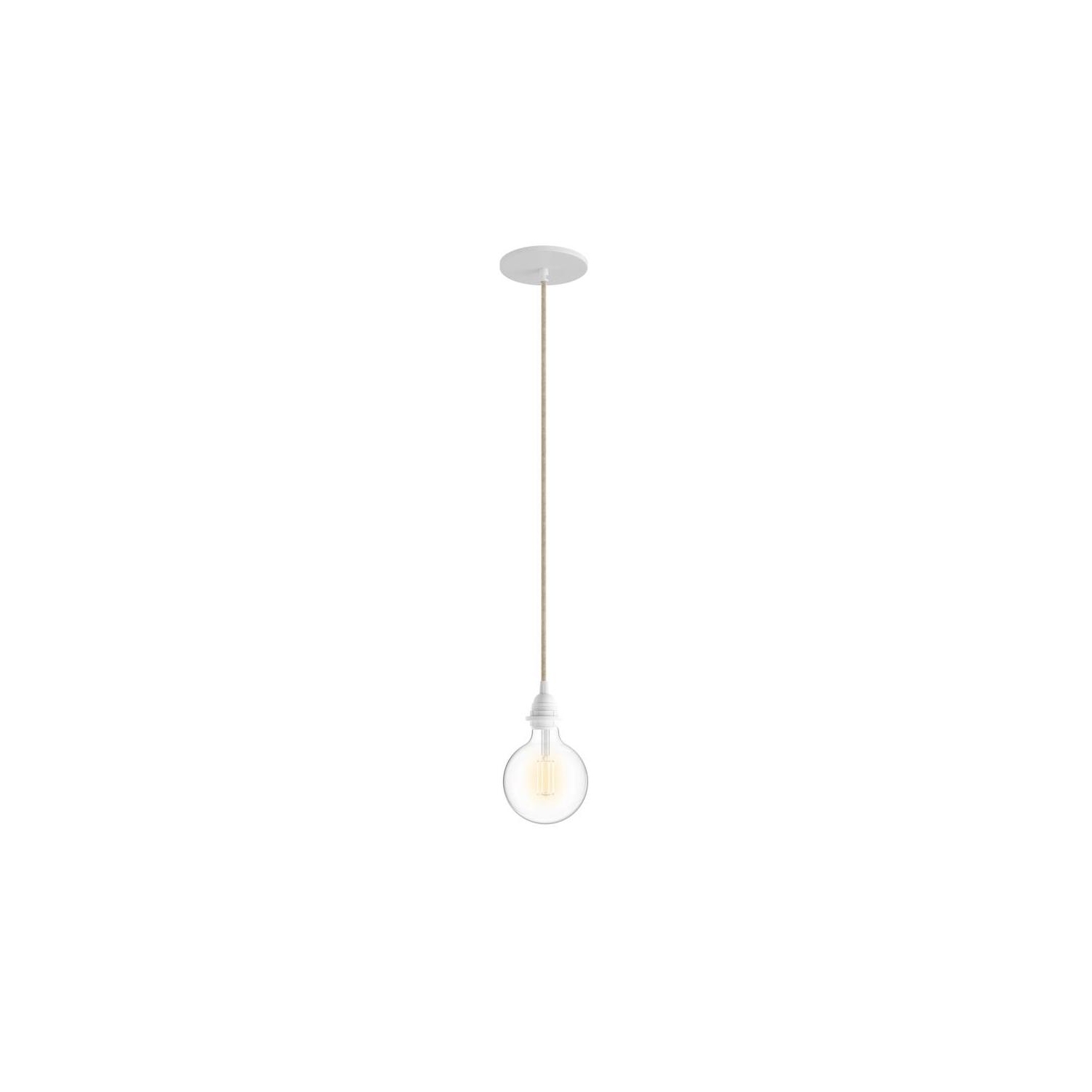 Pendant Light for Shade: Flush White