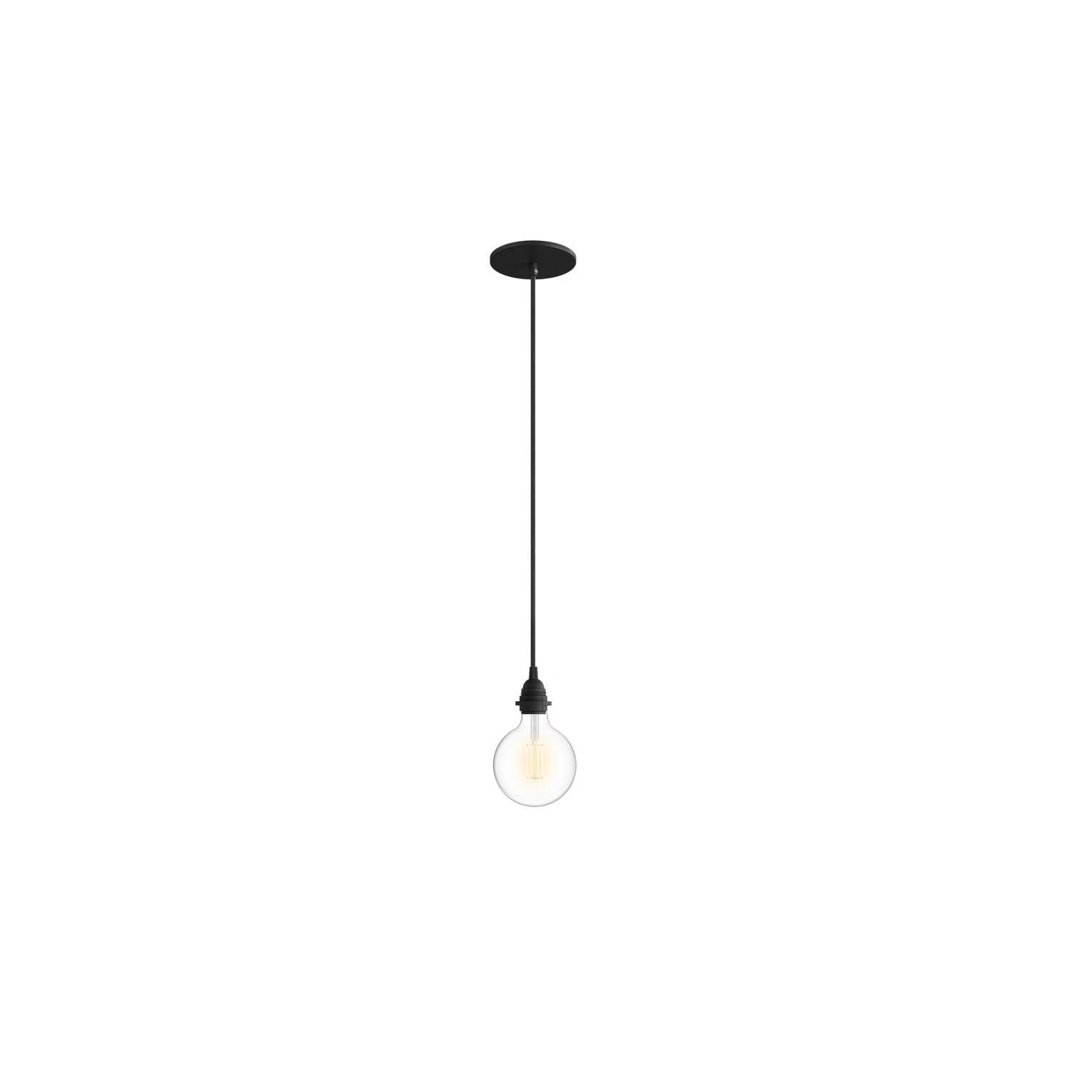 Pendant Light for Shade: Flush Black