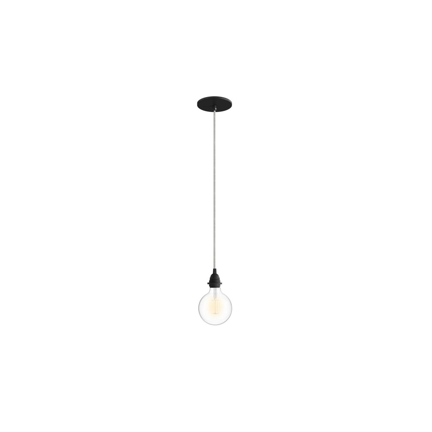 Pendant Light for Shade: Flush Black