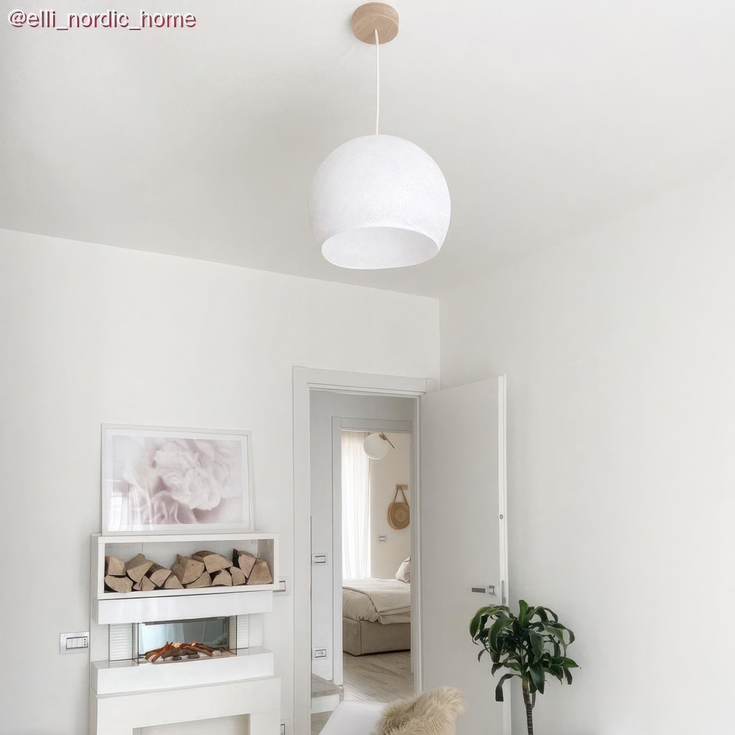 Pendant Light for Shade: Wood White