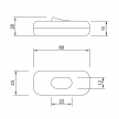 Rounded: Double Pole in-line Switch.